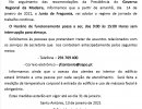 NOVO HORÁRIO DE FUNCIONAMENTO ATÉ 31-01-2021